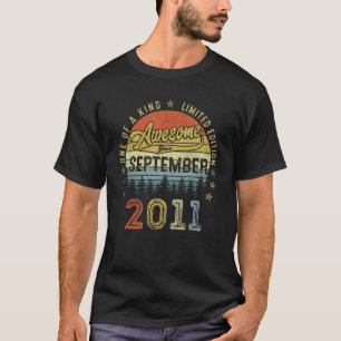 11 Year Old Vintage September 2011 11th Birthday T-Shirt