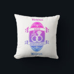 11 Year traditional Steel 11th wedding anniversary Cushion<br><div class="desc">You can customise the husband and wife names. If you would like any help personalising this design please feel free to use to ask this design a button, which is immediately below this text. A romantic wedding anniversary designed for people celebrating 11 years of marriage. Steel is the traditional gift...</div>