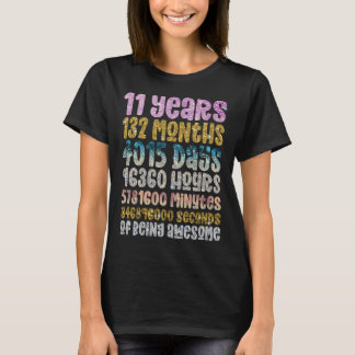 11 Years of Being Awesome 11th Birthday Quote T-Shirt