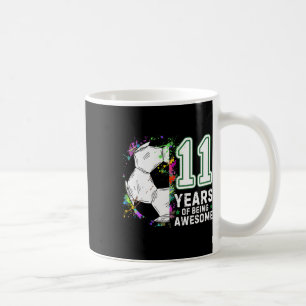 11 Years Of Being Awesome Soccer Birthday 11th  Coffee Mug