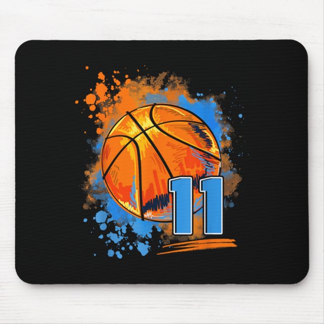 11 Years Old 11th Birthday Basball Mouse Mat (Front)