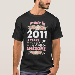 11 Years Old 11th Birthday Born in 2011 Women Gir T-Shirt