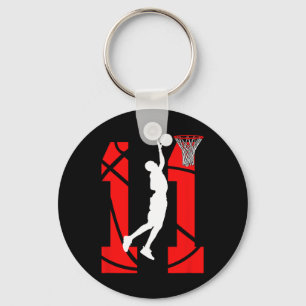 11 years Old 11th Birthday Boy Basketball lovers Key Ring