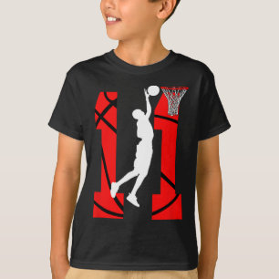 11 years Old 11th Birthday Boy Basketball lovers T-Shirt