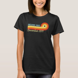 11 Years Old Awesome Since December 2011 Retro 11t T-Shirt