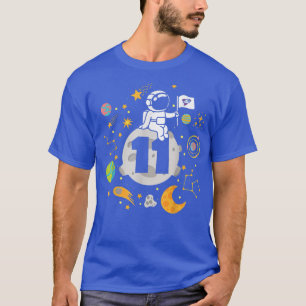 11 Years Old Birthday Boy Astronaut Space 11th BDa T-Shirt