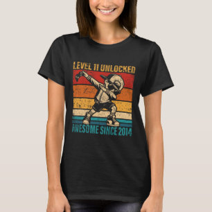 11 Years Old Birthday Gamer Dabbing Boy 11th Level T-Shirt