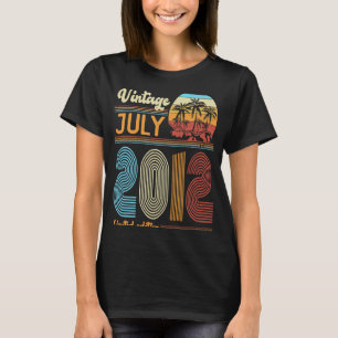 11 Years Old Birthday Vintage July 2012 Girls Boy T-Shirt
