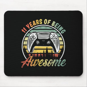 11 Years Old Boy Birthday Being Awesome Video Game Mouse Mat