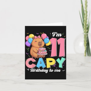 11 Years Old Capy Birthday to 11th Birthday Card
