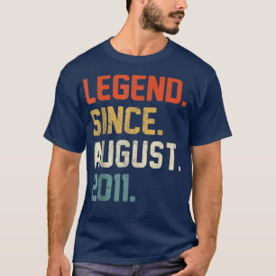 11 Years Old Gifts Legend Since August 2011 11th B T-Shirt