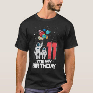 11 Years Old  It's My 11th Birthday Boys Kids Astr T-Shirt