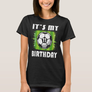 11 Years Old Kids Soccer Player 11th Birthday Boy T-Shirt