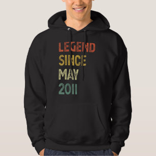 11 Years Old Legend Since May 2011 11th Birthday B Hoodie