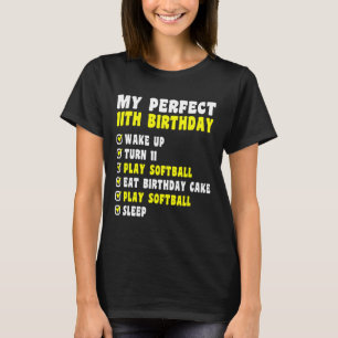 11 Years Old My Perfect 11th Birthday Softll 11th T-Shirt