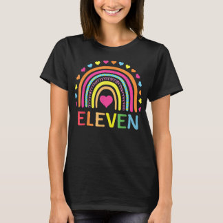 11 Years Old Rainbow 11th Birthday Gift For Girls  T-Shirt