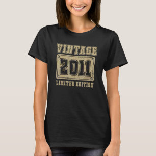 11 Years Old Vintage 2011  Edition 11th Birthday T-Shirt