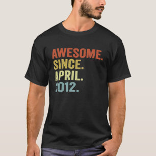 11 Years Old Vintage April 2012 11th Birthday 3 T-Shirt