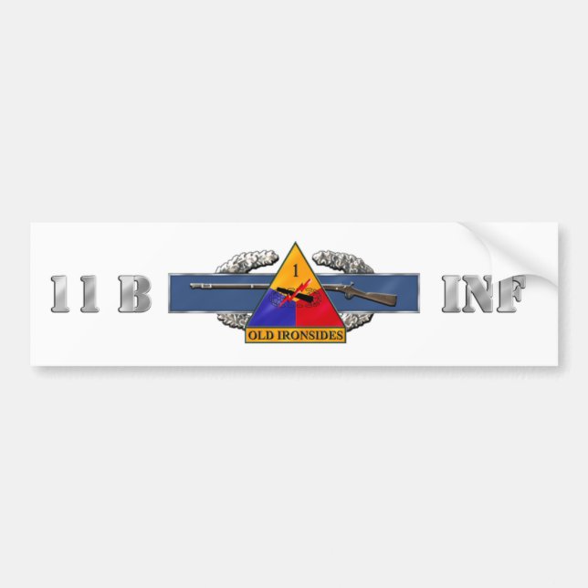 11B 1st Armoured Division Bumper Sticker (Front)