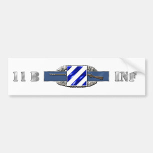 11B 3RD Infantry Division Bumper Sticker
