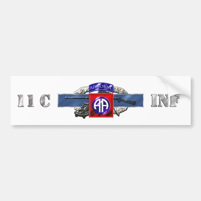 11C 82nd Airborne Division Bumper Sticker (Front)