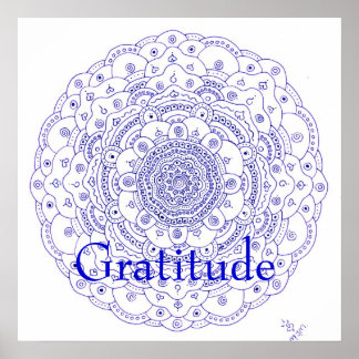 11Mandala 6, Gratitude Poster