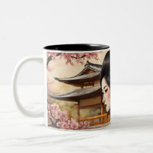 11oz Accent Coffee Mug, 11oz coffee cup, Japan cof Two-Tone Coffee Mug