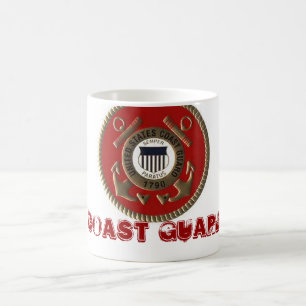 11oz mug colourfully displaying coast guard symbol