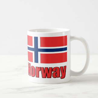 11oz White Porcelan Mug Flag/Norway