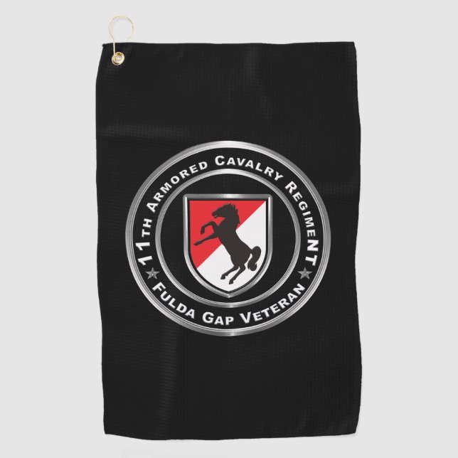 11th ACR  Armoured Cavalry Regiment  Golf Towel (Front)