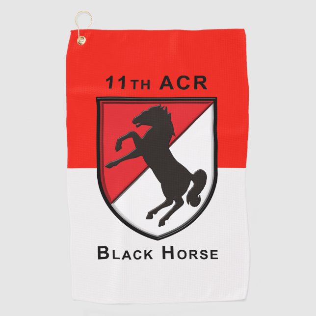 11th ACR  Armoured Cavalry Regiment  Golf Towel (Front)