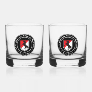 11th ACR Armoured Cavalry Regiment Whiskey Glass