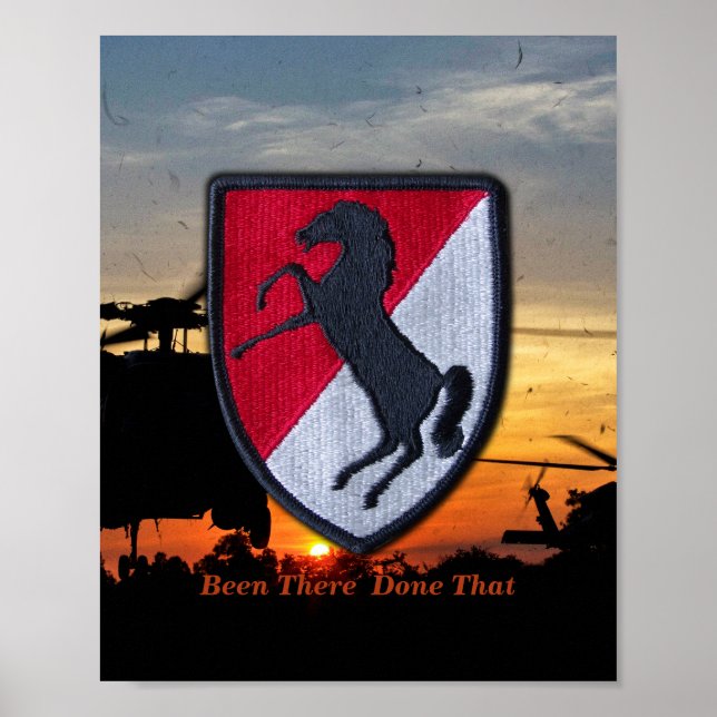 11th acr Cavalry Air Cav Vetereans Vets Patch Poster (Front)