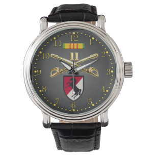 11th ACR Crossed Sabres Ribbon & Patch Watch