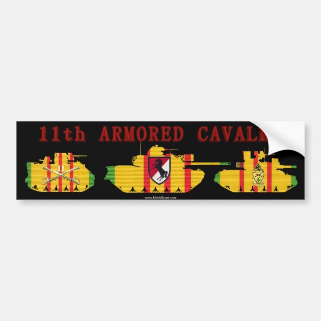 11th ACR VSR Armoured Vehicles Bumper Sticker (Front)