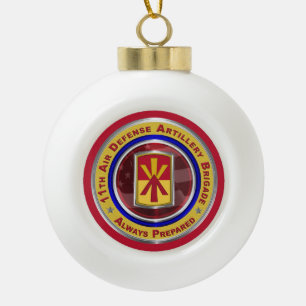 11th Air Defence Brigade Ceramic Ball Christmas Ornament