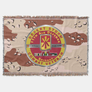 11th Air Defence Brigade Desert Storm Veteran Throw Blanket