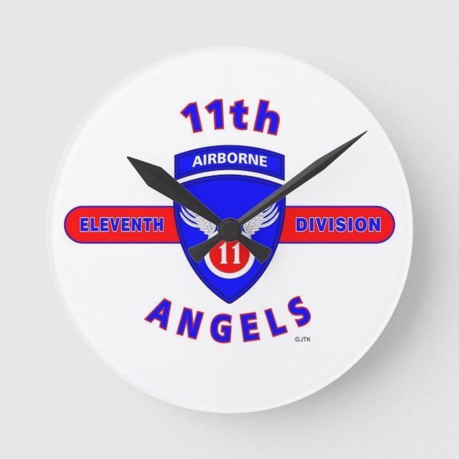 11TH AIRBORNE DIVISION "ANGELS" ROUND CLOCK (Front)