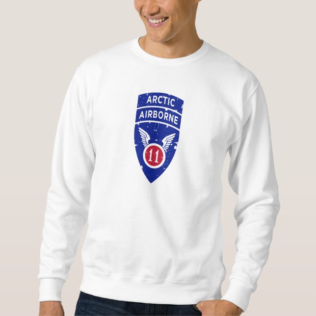 11th Airborne Division "Arctic Angels" Distressed Sweatshirt (Front)