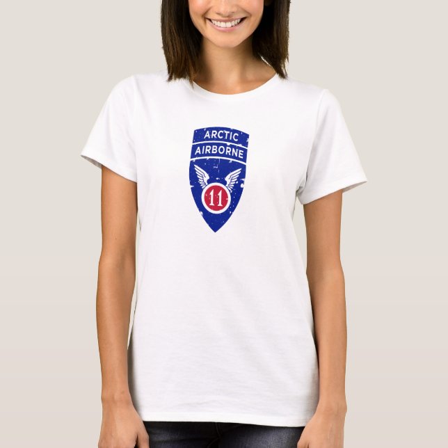 11th Airborne Division "Arctic Angels" Distressed T-Shirt (Front)