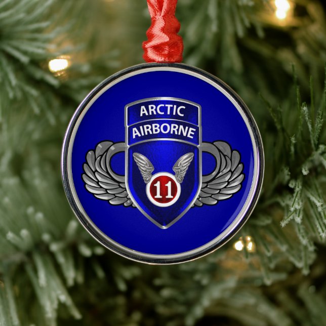 11th Airborne Division Christmas   Metal Tree Decoration (Tree)