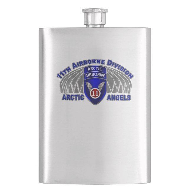 11th Airborne Division     Hip Flask (Front)