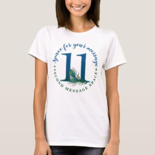 11th Anniversary Peacock Feathers T-Shirt
