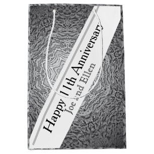 11th Anniversary Steel Medium Gift Bag