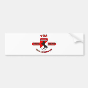 11TH ARMORED CAVALRY REGIMENT "BLACK HORSE CAV" BUMPER STICKER
