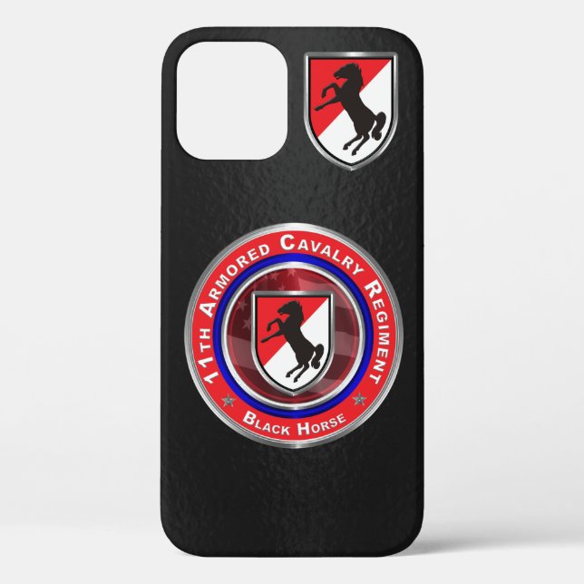 11th Armoured Cavalry Regiment “Black Horse” Case-Mate iPhone Case (Back)