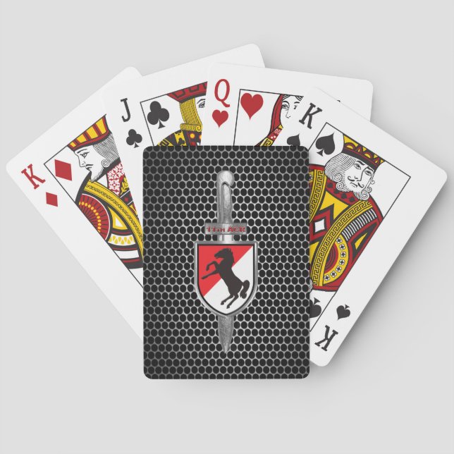 11th Armoured Cavalry Regiment “Black Horse Dagger Playing Cards (Back)