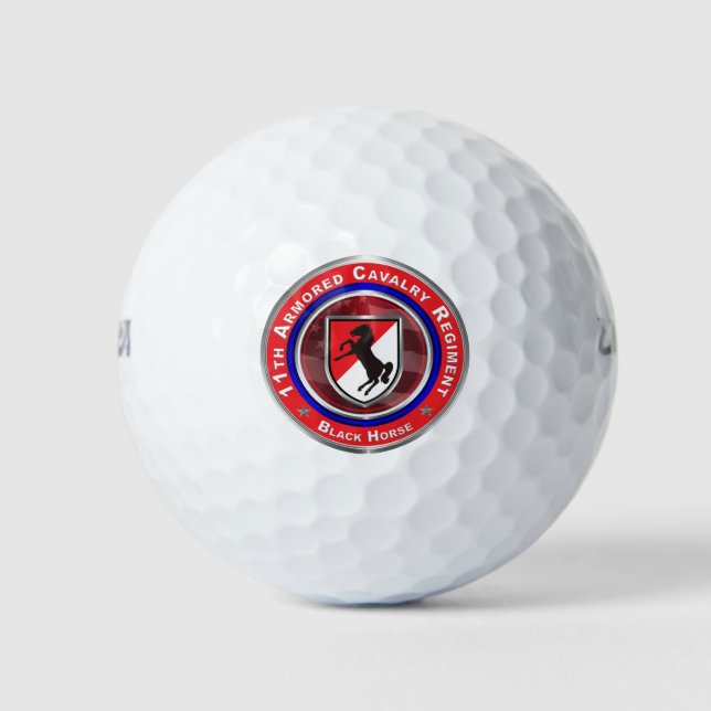 11th Armoured Cavalry Regiment “Black Horse” Golf Balls (Front)