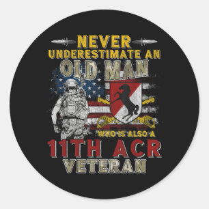 11th Armoured Cavalry Regiment Blackhorse Regiment Classic Round Sticker