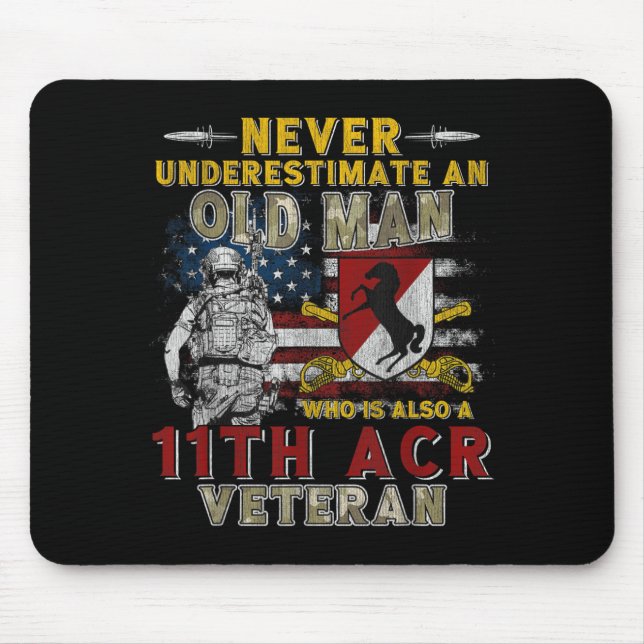 11th Armoured Cavalry Regiment Blackhorse Regiment Mouse Mat (Front)